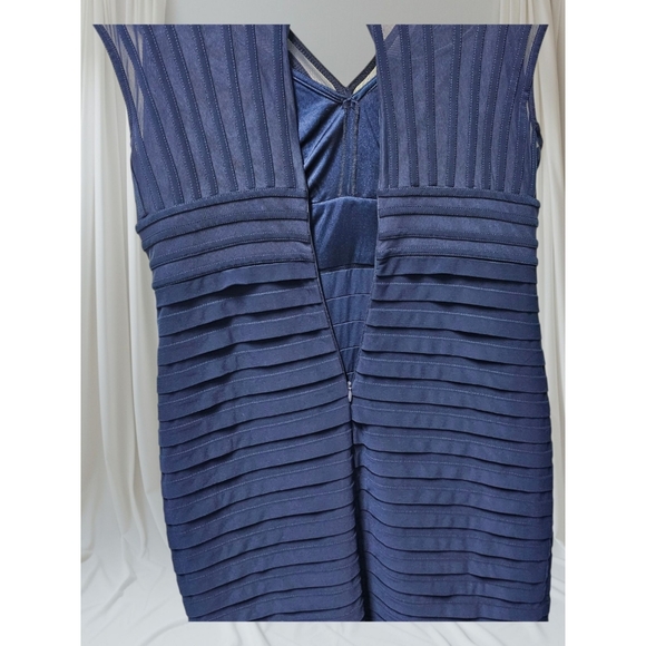 Adrianna Papell Navy Blue Backless Dress - Picture 4 of 8